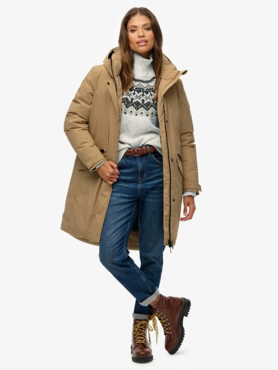 Foto van product Superdry & Co Winterparka 'City Fishtail' donkerbeige