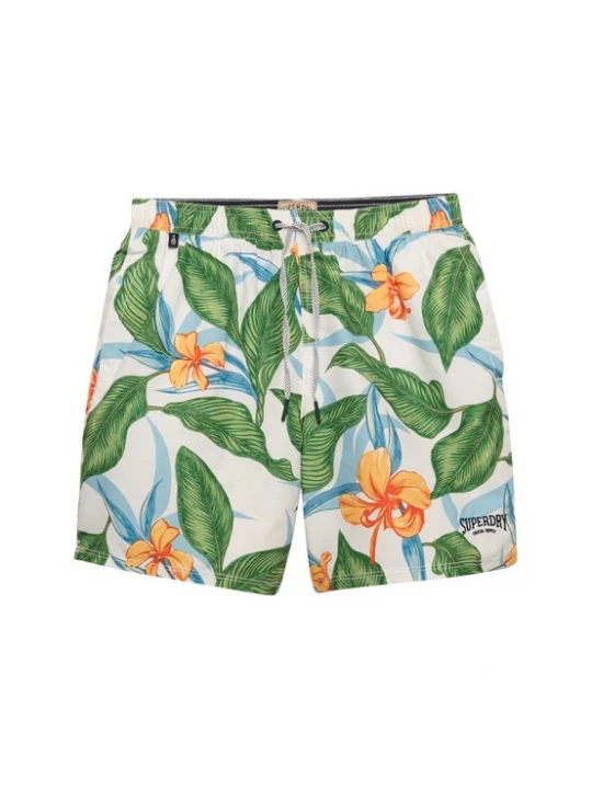 Foto van product Superdry & Co Zwemshorts lichtblauw / groen / oranje / wit