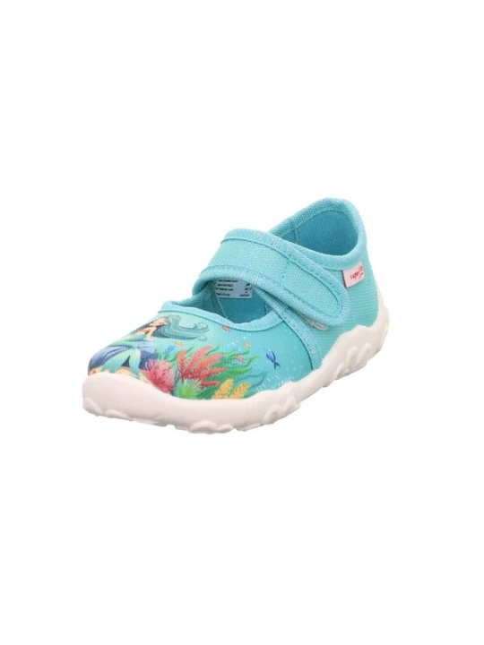 Foto van product SUPERFIT Huisschoenen 'Bonny' lichtblauw / geel / groen / rood