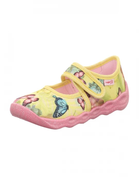 Foto van product SUPERFIT Huisschoenen 'BUBBLE' lichtblauw / citroen / mintgroen / oudroze
