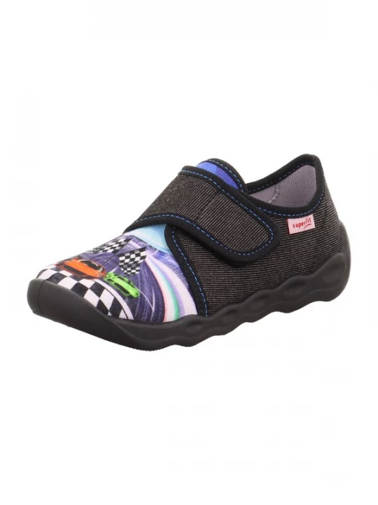 Foto van product SUPERFIT Huisschoenen 'BUBBLE' lichtblauw / oranje / rosa / zwart