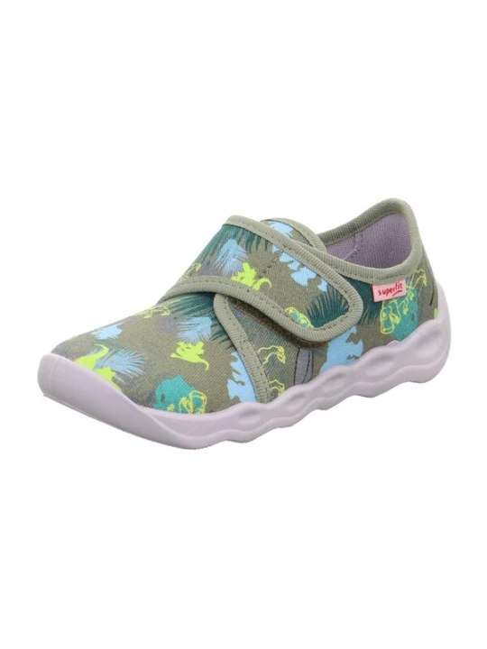 Foto van product SUPERFIT Huisschoenen 'BUBBLE' turquoise / lichtblauw / kaki / appel