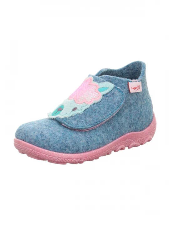 Foto van product SUPERFIT Huisschoenen 'HAPPY OCTI' cyaan blauw / petrol / lichtgroen / rosa