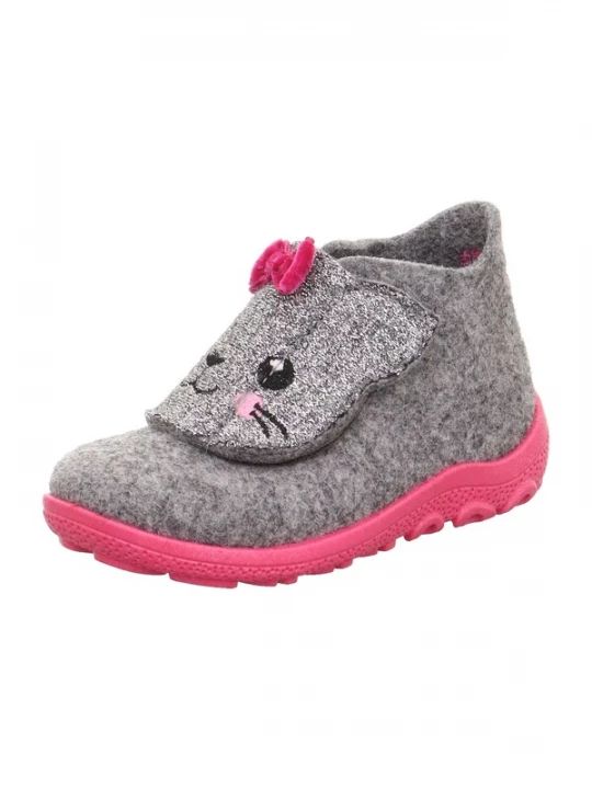 Foto van product SUPERFIT Huisschoenen 'Happy Octi' grijs / pink / rosa / zwart