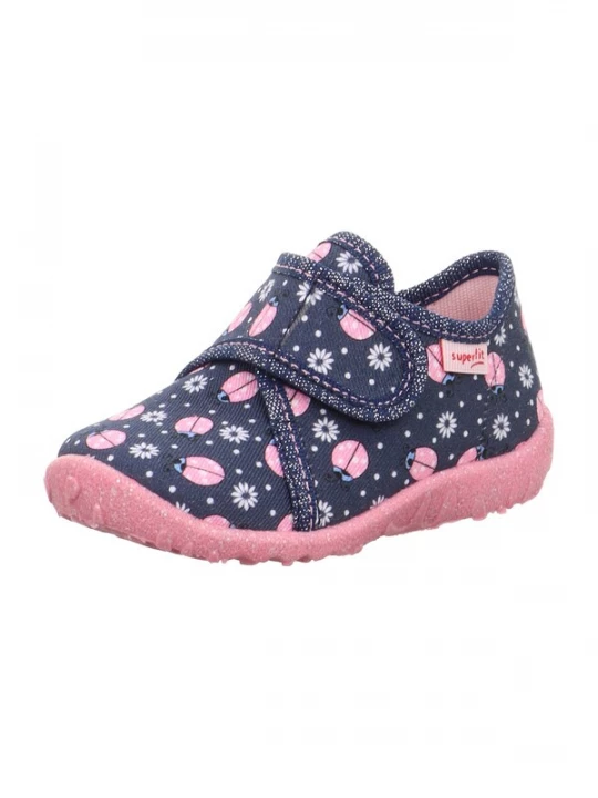 Foto van product SUPERFIT Huisschoenen 'Spotty' donkerblauw / lichtroze / wit