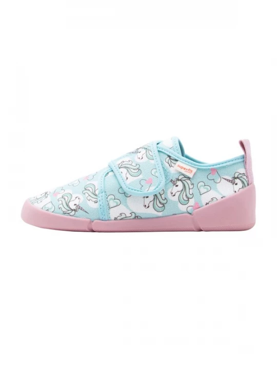 Foto van product SUPERFIT Huisschoenen 'VENTI' turquoise / bruin / rosa / wit