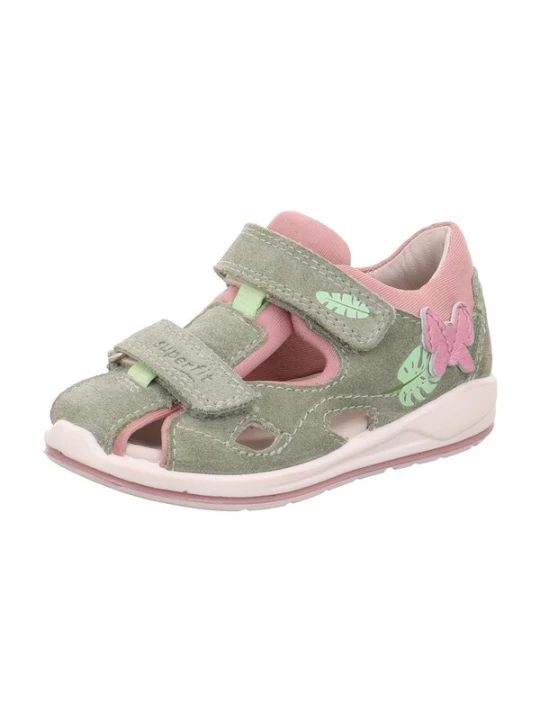 Foto van product SUPERFIT Sandalen 'BOOMERANG' kaki / lichtgroen / rosa