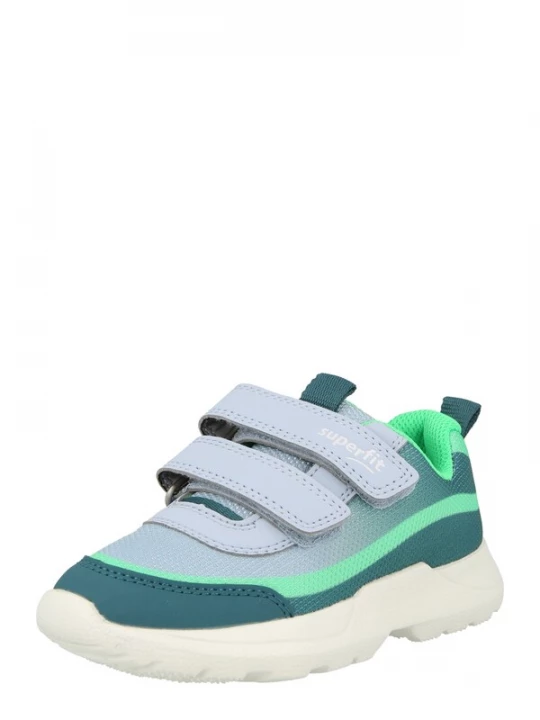 Foto van product SUPERFIT Sneakers 'RUSH' duifblauw / smaragd / lichtgroen / wit