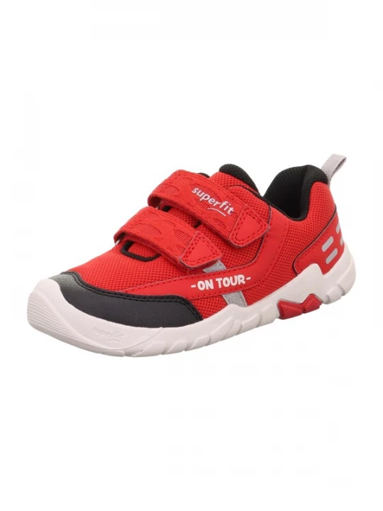 Foto van product SUPERFIT Sneakers 'Trace' zilvergrijs / rood / zwart / wit