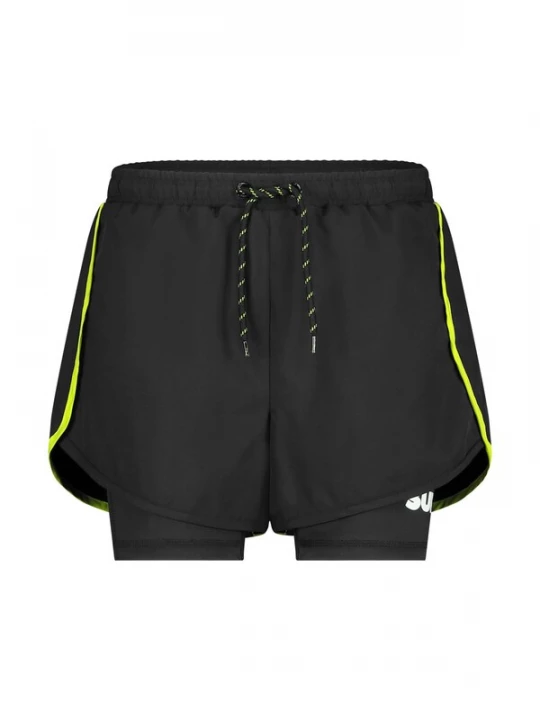 Foto van product SUPERREBEL® GEAR Sportbroek 'Iingrid' neongeel / zwart