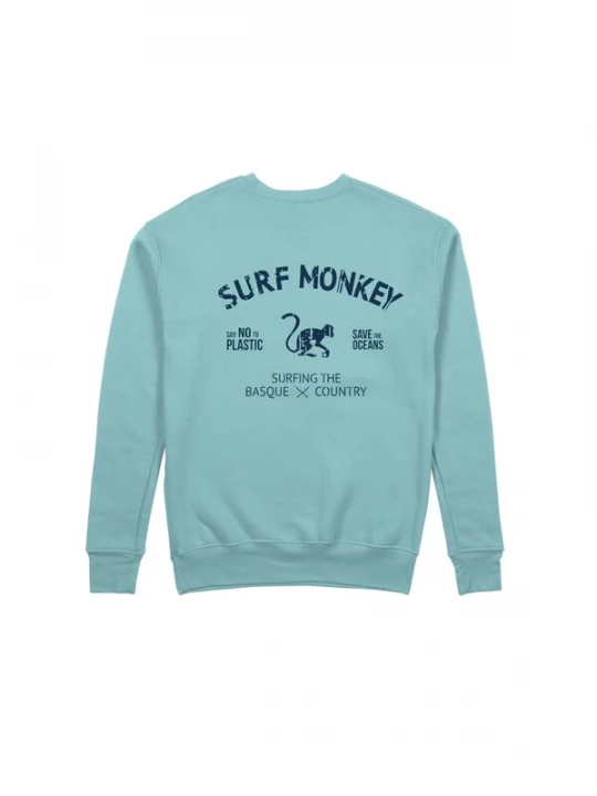 Foto van product Surf Monkey Sweatshirt 'Rette das Ozean' hemelsblauw