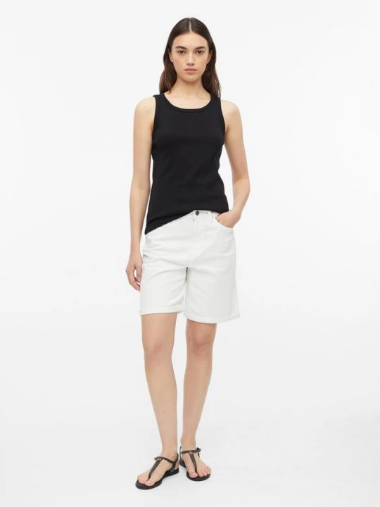 Foto van product Suri denim shorts / normale pasvorm / hoog model s.Oliver wit