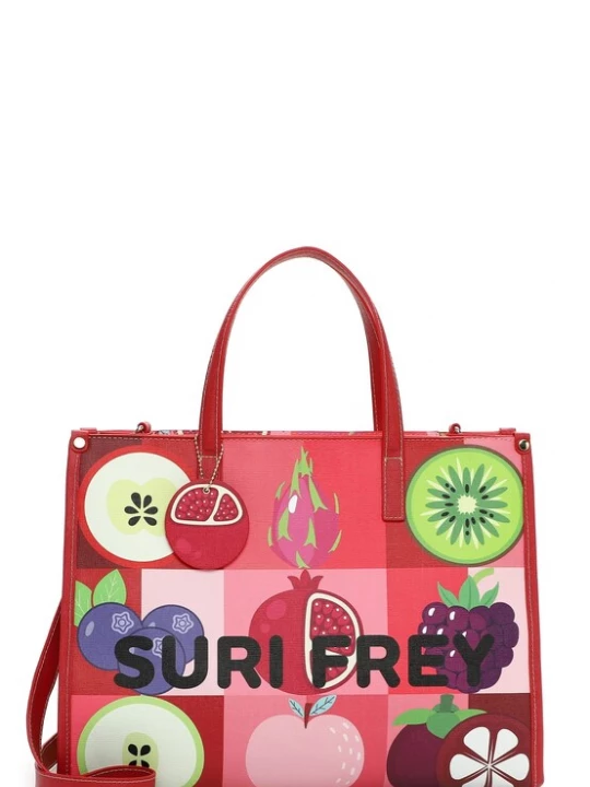Foto van product Suri Frey Shopper 'Issy' groen / lila / rood