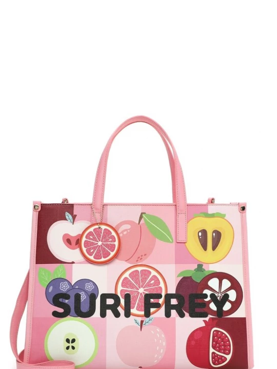 Foto van product Suri Frey Shopper 'Issy' groen / rosé / zwart