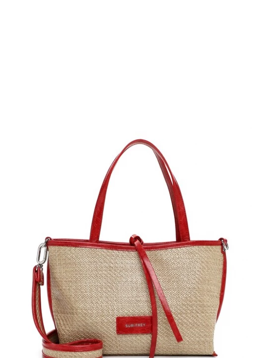 Foto van product Suri Frey Shopper 'SFY Fany' beige / rood