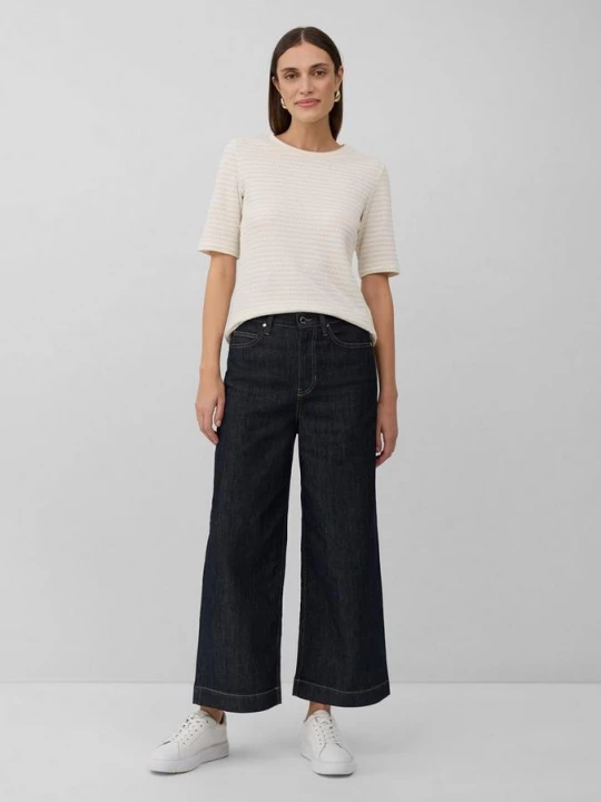 Foto van product Suri jeans culottes / regular fit / high rise / wijde pijp / rinse washed s.Oliver blauw