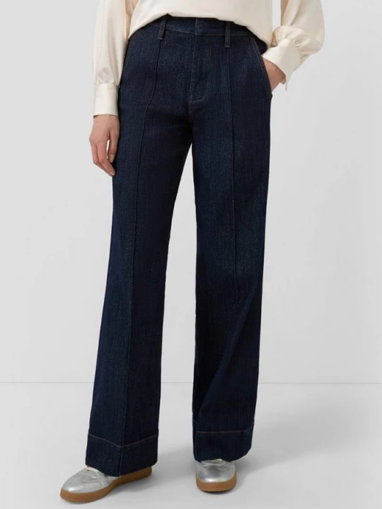 Foto van product Suri jeans / normale pasvorm / hoge taille / wijde pijp / met glittergaren s.Oliver blauw