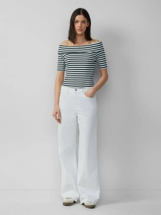 Foto van product Suri jeans / normale pasvorm / hoge taille / wijde pijp s.Oliver wit