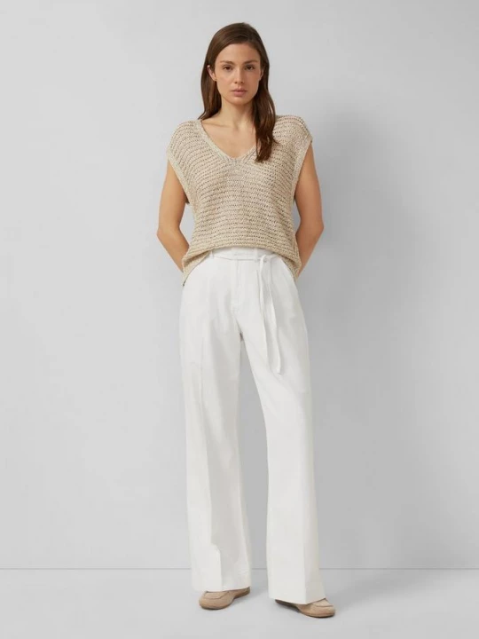 Foto van product Suri jeans / normale pasvorm / hoog model / wijde pijp / elastische tailleband s.Oliver wit