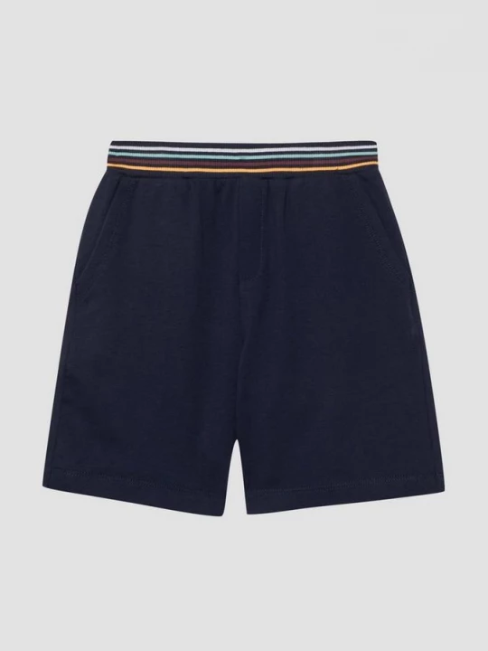 Foto van product Sweat Bermuda in een losse pasvorm met een geribde tailleband s.Oliver blauw