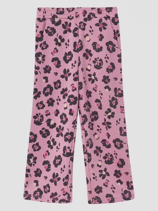 Foto van product Sweatbroek met wijde pijpen en all-over print s.Oliver