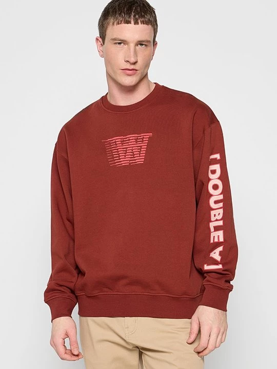 Foto van product Sweater Double A By Wood Wood donkerrood