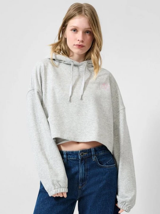 Foto van product Sweater met borduursel QS grijs