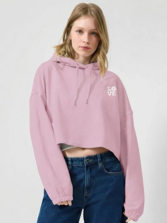 Foto van product Sweater met borduursel QS roze