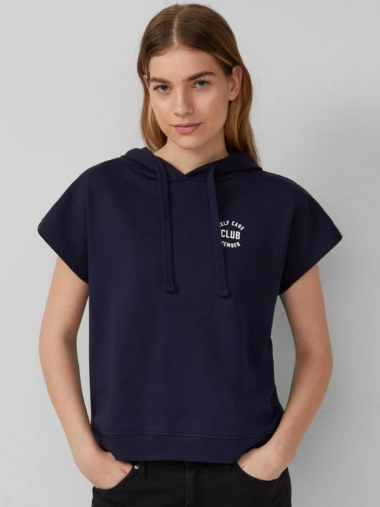 Foto van product Sweater met capuchon en schouders s.Oliver blauw