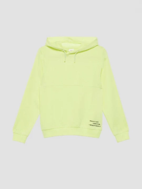Foto van product Sweater met capuchon van katoenmix met printdetails s.Oliver geel