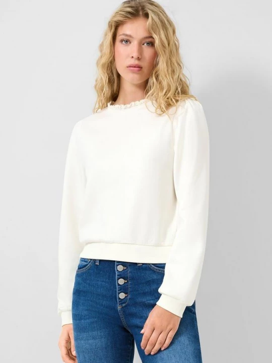 Foto van product Sweater met kant QS crème