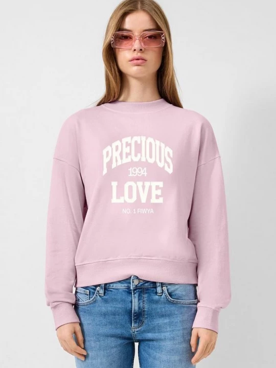 Foto van product Sweater met print QS roze