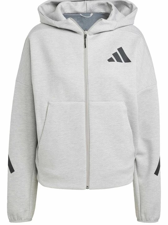 Foto van product Sweater met rits Adidas grijs gemêleerd