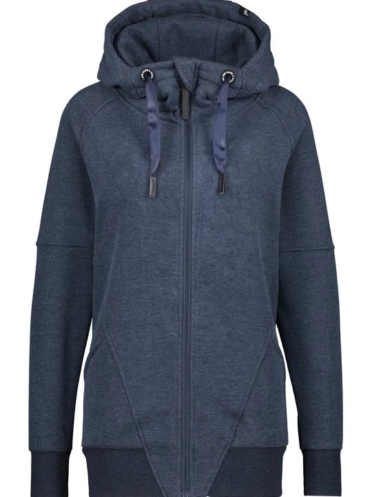 Foto van product Sweater met rits ALIFE & Kickin blauw gemêleerd