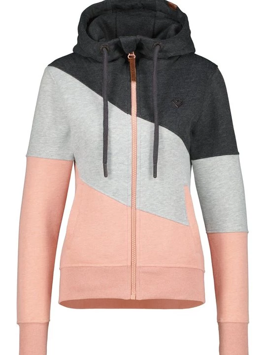 Foto van product Sweater met rits ALIFE & Kickin gemêleerd roze