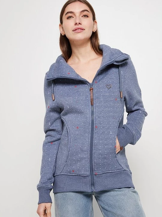 Foto van product Sweater met rits ALIFE & Kickin koningsblauw