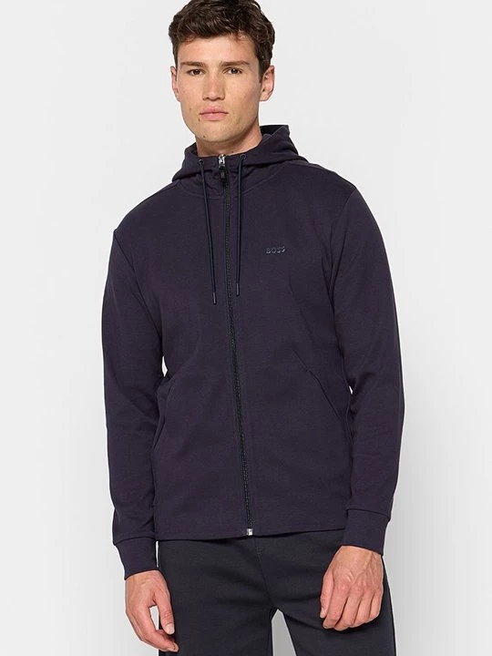 Foto van product Sweater met rits Boss donkerblauw