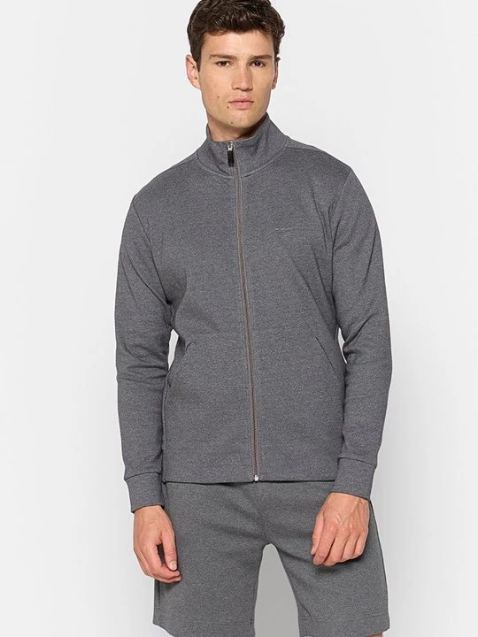 Foto van product Sweater met rits Boss grijs