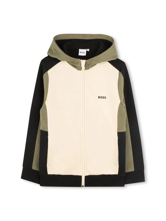 Foto van product Sweater met rits Boss zandkleur