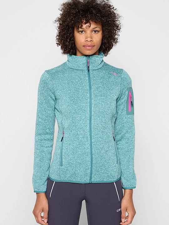 Foto van product Sweater met rits CMP groen gemêleerd