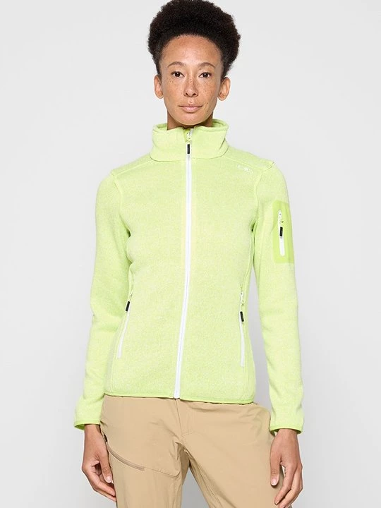 Foto van product Sweater met rits CMP lichtgroen gemêleerd
