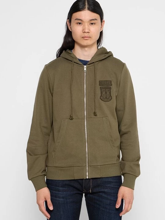Foto van product Sweater met rits Diesel kaki