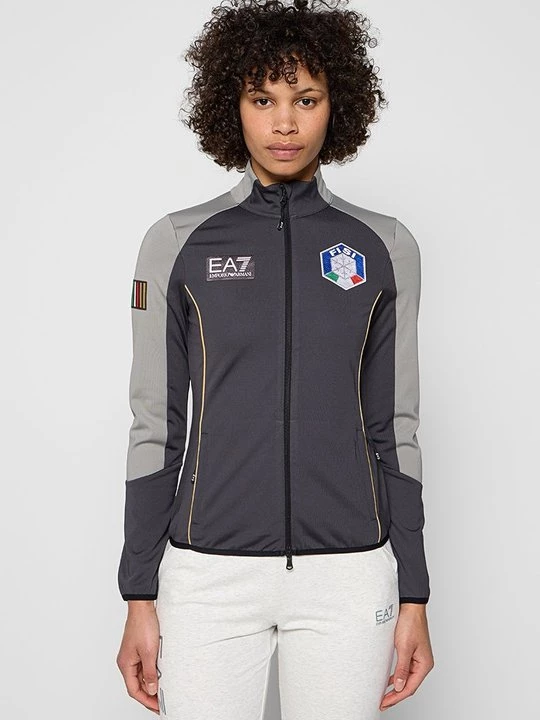 Foto van product Sweater met rits EA7 Emporio Armani donkergrijs