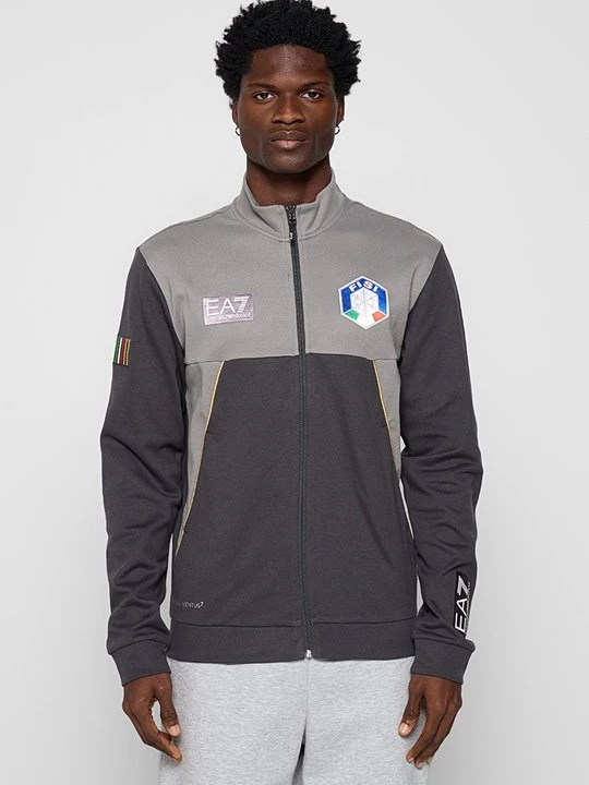 Foto van product Sweater met rits EA7 Emporio Armani donkergrijs