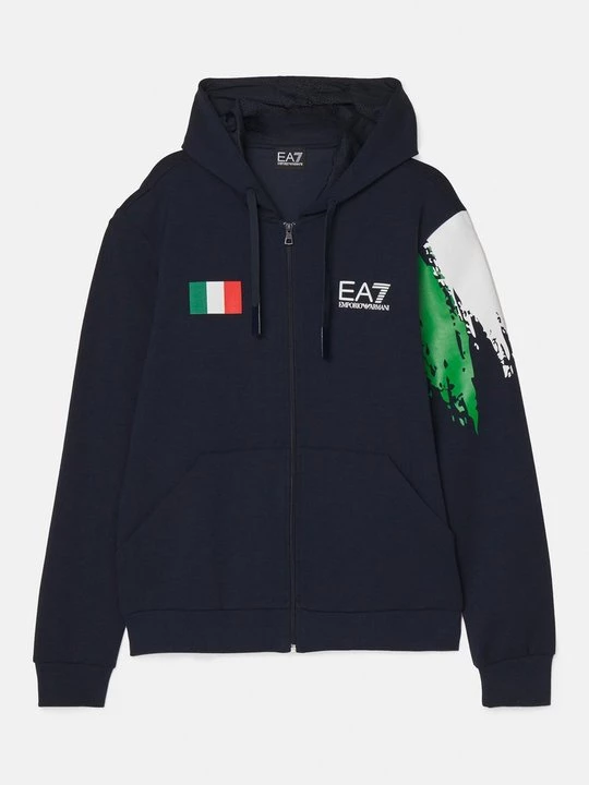 Foto van product Sweater met rits EA7 Emporio Armani lichtblauw