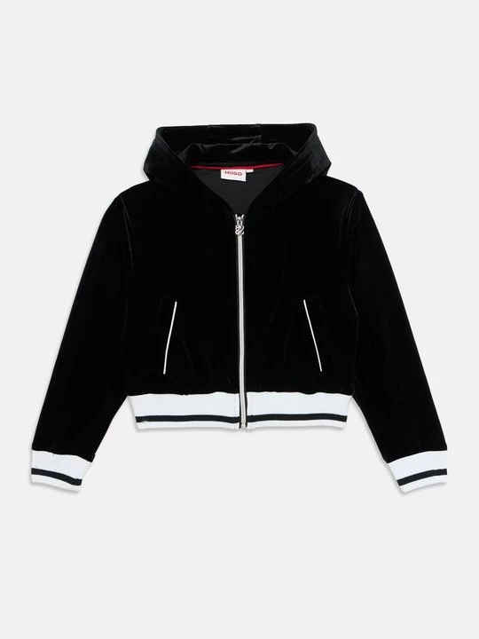 Foto van product Sweater met rits Hugo zwart