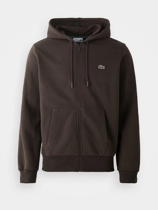 Foto van product Sweater met rits Lacoste donkerbruin
