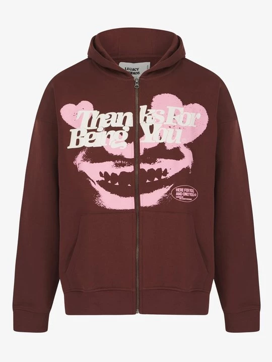 Foto van product Sweater met rits LEGACY STUDIOS donkerbruin