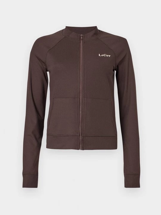 Foto van product Sweater met rits LeGer donkerbruin