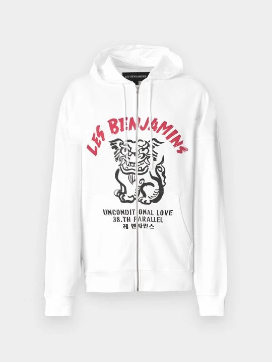 Foto van product Sweater met rits Les Benjamins wit
